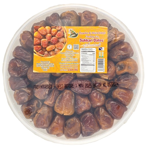 [1166] Al Shira Sukkari Dates - Rotab Plastic (12x1KG)